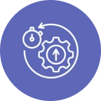 Search icon on purple background